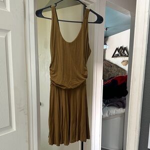 Chic Sleeveless Olive Mini Fae Dress